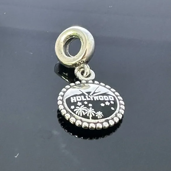 Pandora Hollywood California USA Travel Dangle Charm Silver 925 Ale #85 - Picture 3 of 6